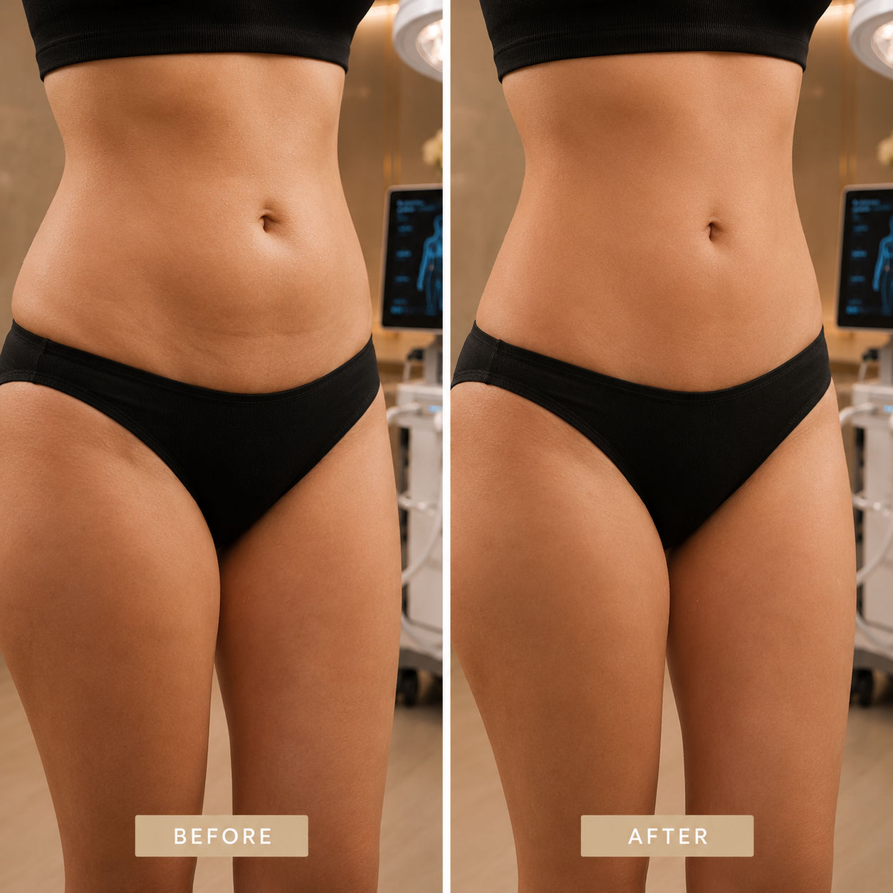Liposuction before and after at Sunface